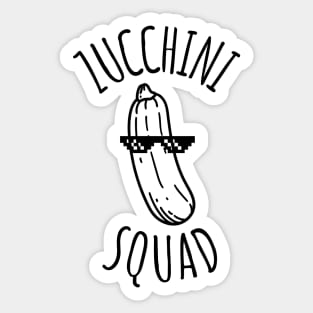 Zucchini Squad Cool Zucchini Sticker